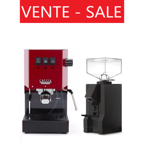Gaggia Gaggia Classic Pro Red + Eureka Mignon Tradizione Bundle Gaggia Gaggia Classic Pro Red + Eureka Mignon Tradizione Bundle