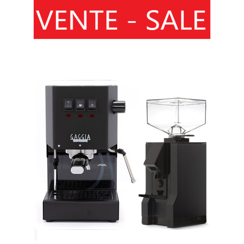 Gaggia Gaggia Classic Pro Black + Eureka Mignon Tradizione Bundle Gaggia Gaggia Classic Pro Black + Eureka Mignon Tradizione Bundle