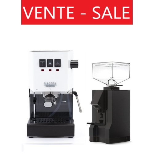 Gaggia Gaggia Classic Pro White + Eureka Mignon Tradizione Bundle Gaggia Gaggia Classic Pro White + Eureka Mignon Tradizione Bundle