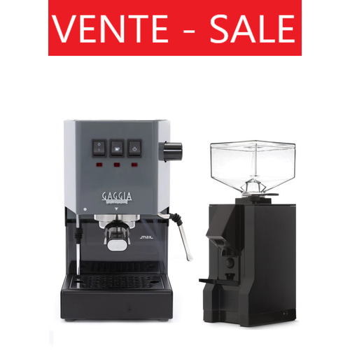 Gaggia Gaggia Classic Pro Industrial Grey + Eureka Mignon Tradizione Gaggia Gaggia Classic Pro Industrial Grey + Eureka Mignon Tradizione