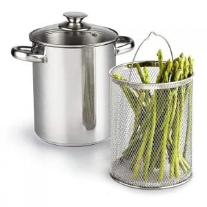 Adamo Cuiseur à asperges en acier inox  3.9L