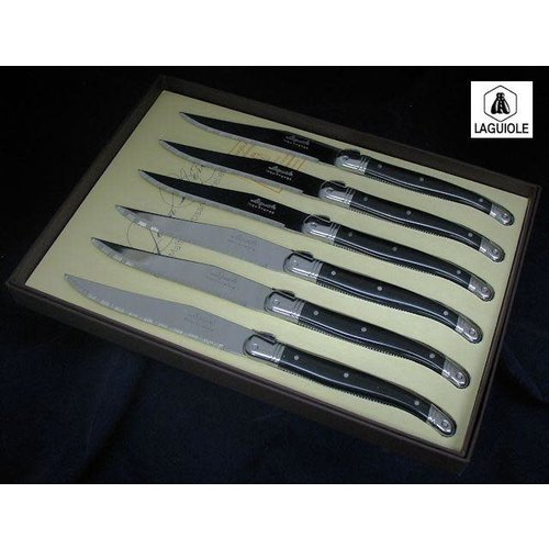 Laguiole Laguiole black knife set