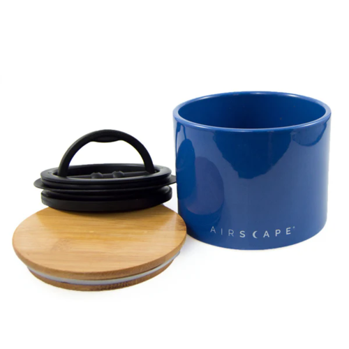 Planetary Designs Airscape Ceramic 32oz Coffee Bean Canister Cobalt Blue