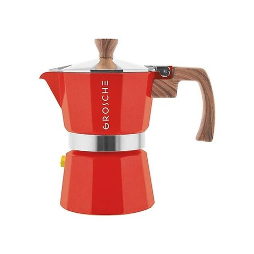Grosche Grosche Milano Red 6-Cup Mocha Espresso Maker