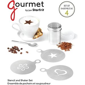 Gourmet Ensemble de pochoirs et saupoudreur 080678
