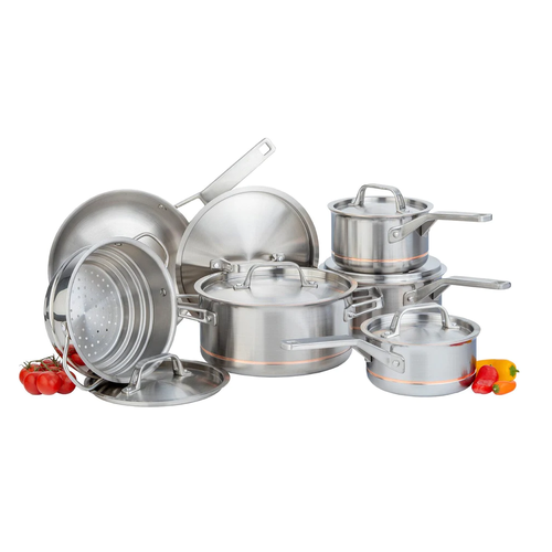Meyer Meyer CopperClad 12-Piece 5-Ply Cookware Set