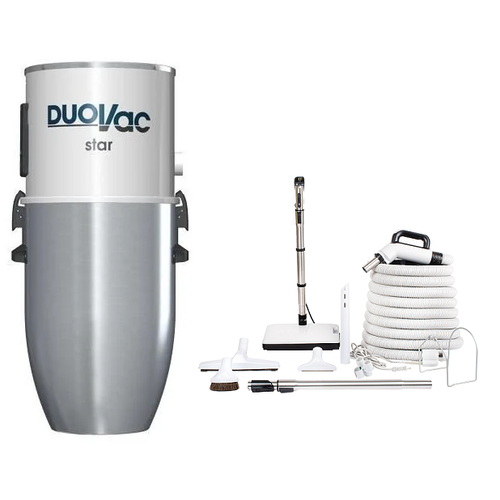 DuoVac DuoVac Star - 756 air watts + Kit de luxe avec balai électrique et boyau de 30 pieds