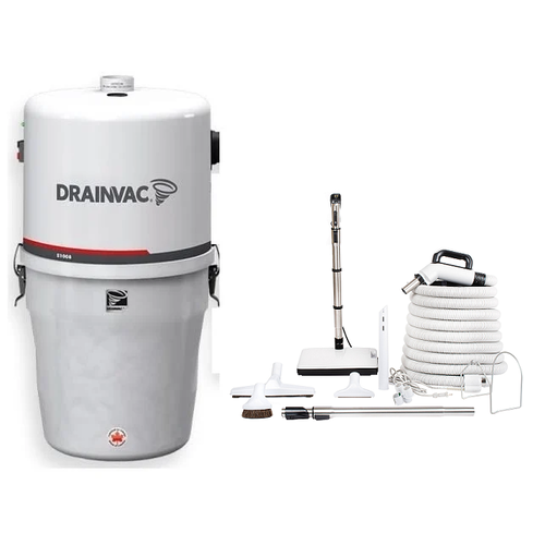 Drainvac DrainVac S1008 - 800 air watts with deluxe 30' hose, attachments & deluxe power brush