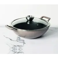 Wok en fonte émaillée avec couvercle  26 cm Meyer  48603-C