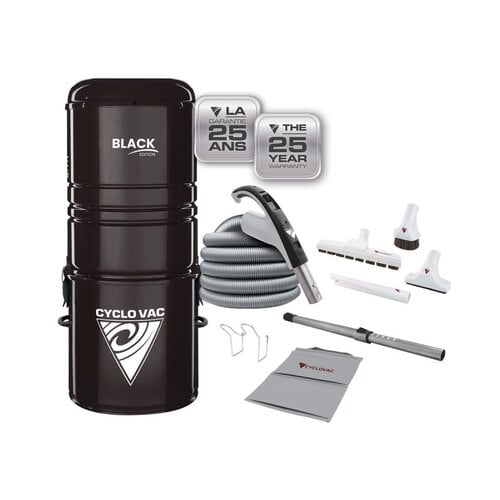 Cyclovac CycloVac 125 Black Edition + Kit d'accessoires et boyau 35' Cyclovac CycloVac 125 Black Edition + Kit d'accessoires et boyau 35'