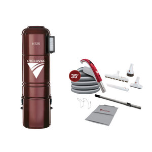Cyclovac Aspirateur central CycloVac H725 avec trousse d'accessoires Super Luxe et boyau de 35 pieds  CYOF35XX