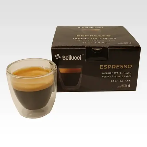 Bellucci Bellucci Verres espresso double paroi 80 ml (boite de 4)