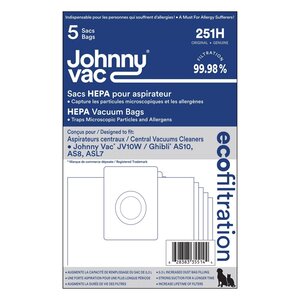 JohnnyVac Fabric bags for JohnnyVac JV10W and Ghibli AS10, ASL7, AS8