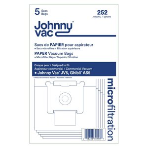 JohnnyVac Paper bags for JohnnyVac JV5 and Ghibli AS5