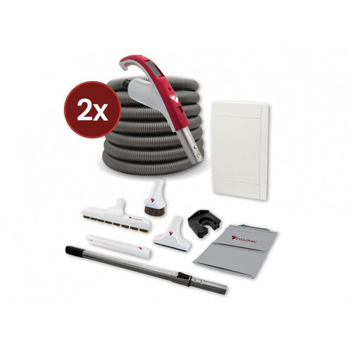 Cyclovac Aspirateur Cyclovac H325 avec boyau 40', ensemble d'accessoires et ensemble d'installation 2 prises Retraflex