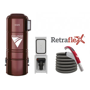 Cyclovac Cyclovac H325 vacuum cleaner with 50' hose, accessory kit and installation kit 1 Retraflex socket