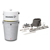 DrainVac G2 - 800 air watts + 35 foot deluxe kit with electric broom