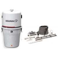 DrainVac S1008 - 800 air watts with deluxe 35' hose, attachments & deluxe power brush