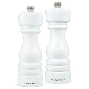 Cole & Mason London Salt and Pepper Mill Gloss White 18cm / 7'' C&M