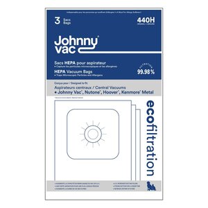 Sacs aspirateur central en tissu Johnny Vac, Canavac, ACV, Nutone, Hoover, Broan, Airstream, Venmar (pqt 3)