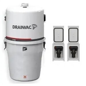 Drainvac Combo Retraflex - DrainVac S1008 with 2 retractable 30' hoses, 2 installation kits and 2 accessory kits