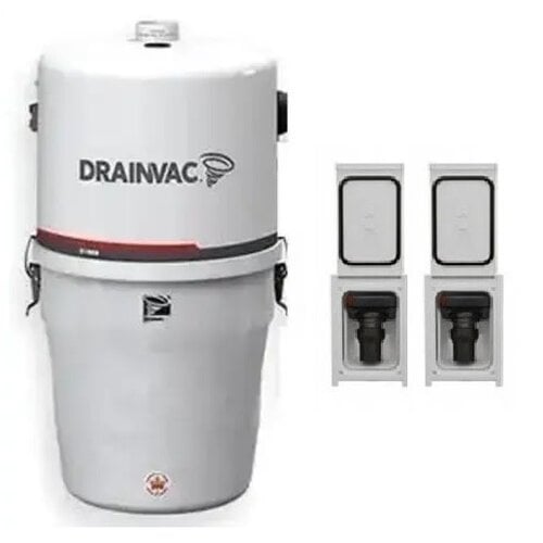 Drainvac Combo Retraflex - DrainVac S1008 with 2 retractable 30' hoses, 2 installation kits and 2 accessory kits Drainvac Combo Retraflex - DrainVac S1008 with 2 retractable 30' hoses, 2 installation kits and 2 accessory kits