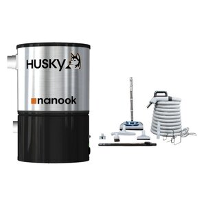 Husky Husky Nanook Central vacuum system with electric accessory kit for carpet.
