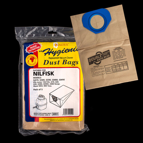 Nilfisk NILFISK PAPER BAG 5 PACK GA70 GS80 GS80I GS90 GM80 Nilfisk NILFISK PAPER BAG 5 PACK GA70 GS80 GS80I GS90 GM80