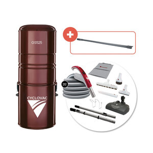 Cyclovac Aspirateur central CycloVac GS525 avec trousse d'accessoires électrique et boyau de 35 pieds Cyclovac Aspirateur central CycloVac GS525 avec trousse d'accessoires électrique et boyau de 35 pieds
