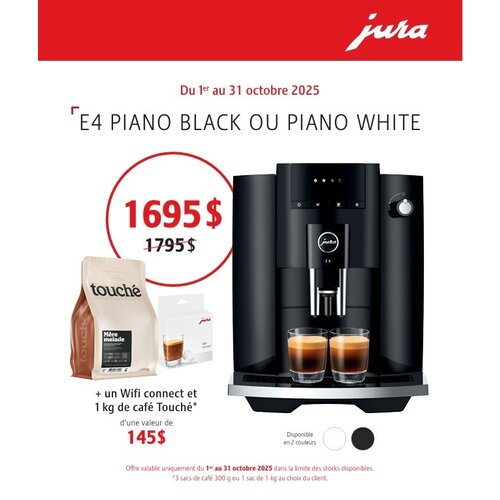Jura Jura E4 Piano Blanc JU15560 Jura Jura E4 Piano Blanc JU15560