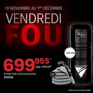 Cyclovac CycloVac Black Edition / 700 AW + 35' hose deluxe accessory kit Cyclovac CycloVac Black Edition / 700 AW + 35' hose deluxe accessory kit