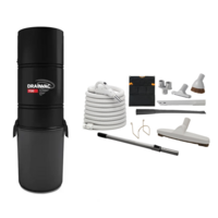 Aspirateur central Drainvac DV700 Dark Edition + Kit d'accessoires et boyau de 35 pieds