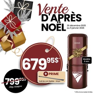 Cyclovac Aspirateur central CycloVac GS525