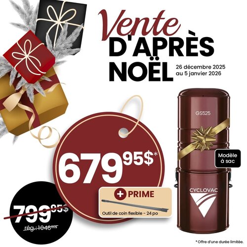 Cyclovac Aspirateur central CycloVac GS525