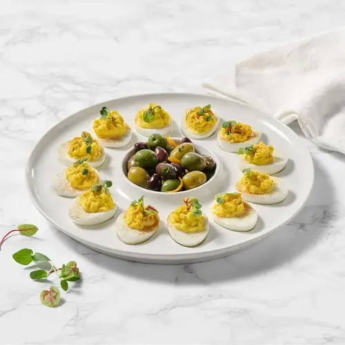 Ricardo Assiette oeufs mimosa et huitres en porcelaine Ricardo 063776