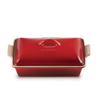 Plat rectangulaire avec couvercle 3.8L Cerise Le Creuset