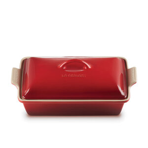 LeCreuset Plat rectangulaire avec couvercle 3.8L Cerise Le Creuset LeCreuset Plat rectangulaire avec couvercle 3.8L Cerise Le Creuset