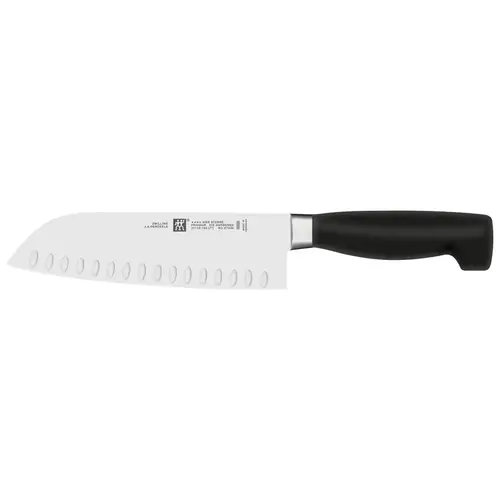 Henckels Couteau Santoku à tranchant alvéolé 7 pouces Zwilling Four Star 1001635