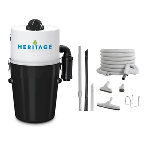 Drainvac Aspirateur central DrainVac Heritage / 700 Air watts + Kit d'accessoires de luxe avec boyau de 35 pieds Drainvac Aspirateur central DrainVac Heritage / 700 Air watts + Kit d'accessoires de luxe avec boyau de 35 pieds