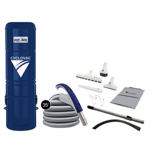 Cyclovac Cyclo Vac AZURE Central Vacuum Special Edition + Super Luxe Cleaning Set with 35' hose Cyclovac Cyclo Vac AZURE Central Vacuum Special Edition + Super Luxe Cleaning Set with 35' hose