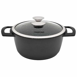 Vitantonio Faitout antiadhésif 28 cm avec couvercle en verre 7 L Vitantonio