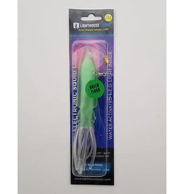 LIGHTHOUSE LURES LIGHTHOUSE 7" LED GREEN FLASH SQUID