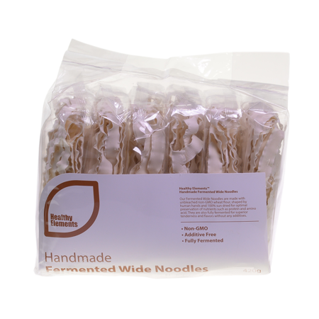 Healthy Elements - Handmade Fermented Wide Noodle 420g [Lot# MSC-230530]