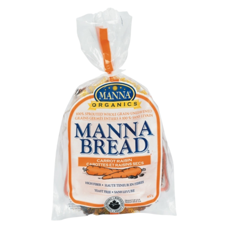 Manna Organics - Organic Carrot Raisin Frozen Bread 400g