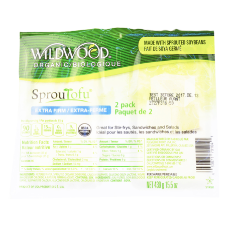 Wildwood - SprouTofu Extra Firm Tofu 2-pack 439g