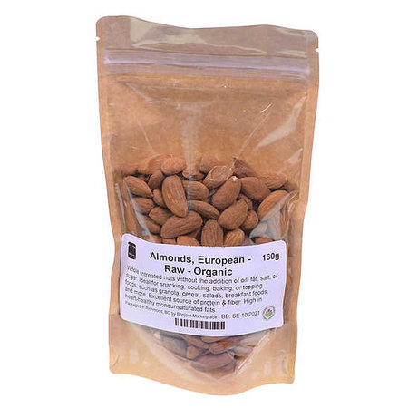 Almonds, European - Raw - Organic 160g