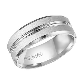 Rim Inlay Tungsten Wedding Band
