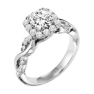 Halo Twist Engagement Ring