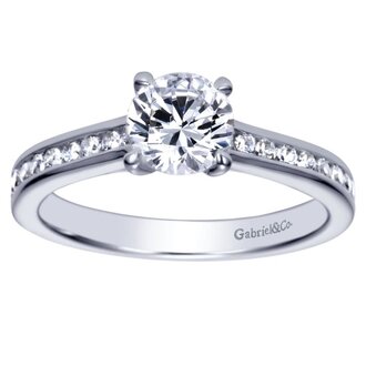 Channel Set Diamond Engagement Ring