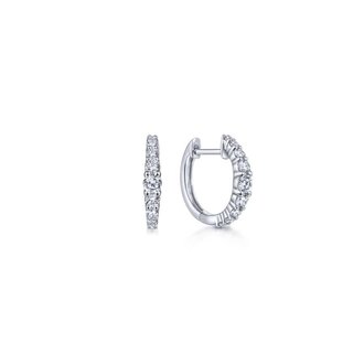 Classic Diamond Huggie Hoop Earrings